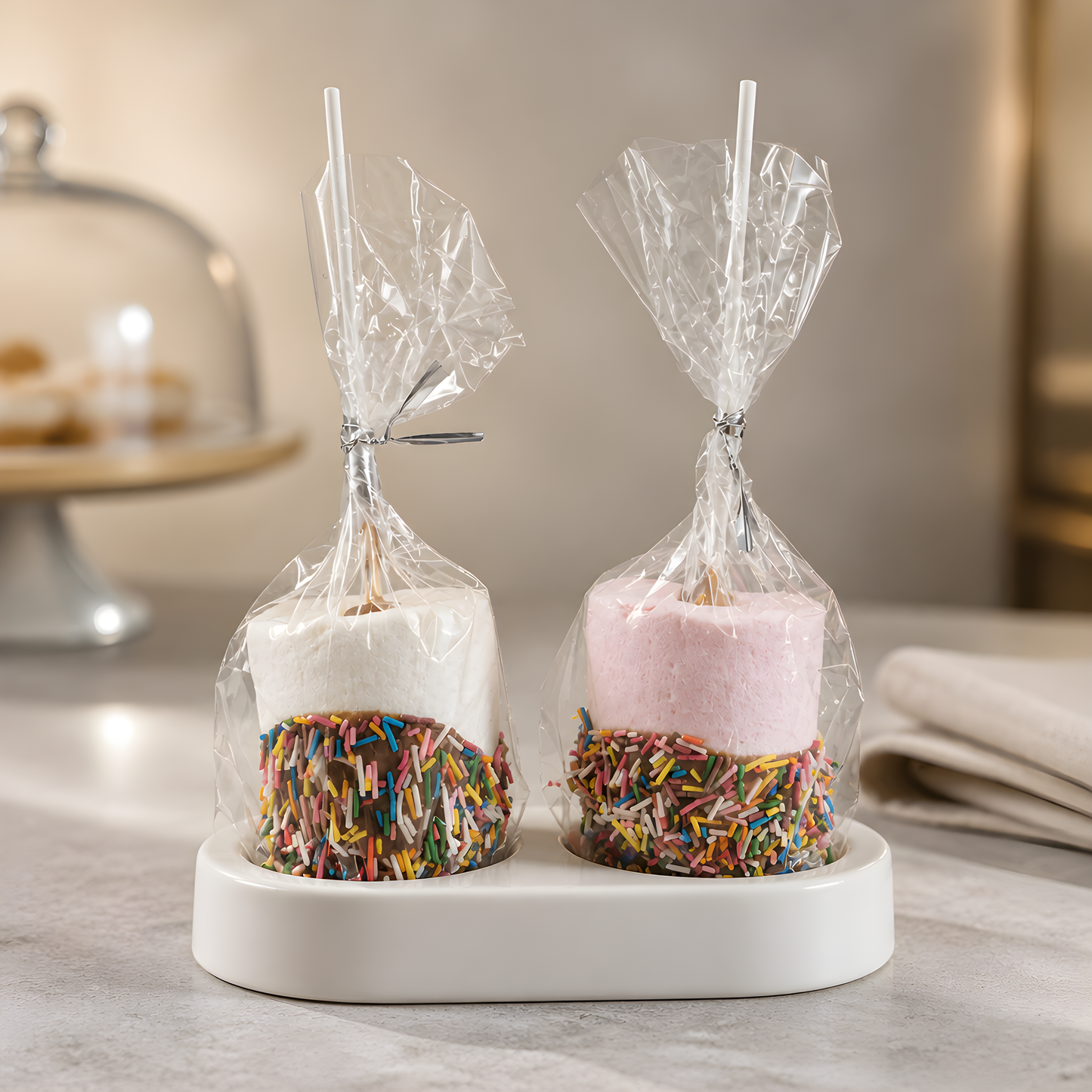 Sprinkled Marshmallow Pop